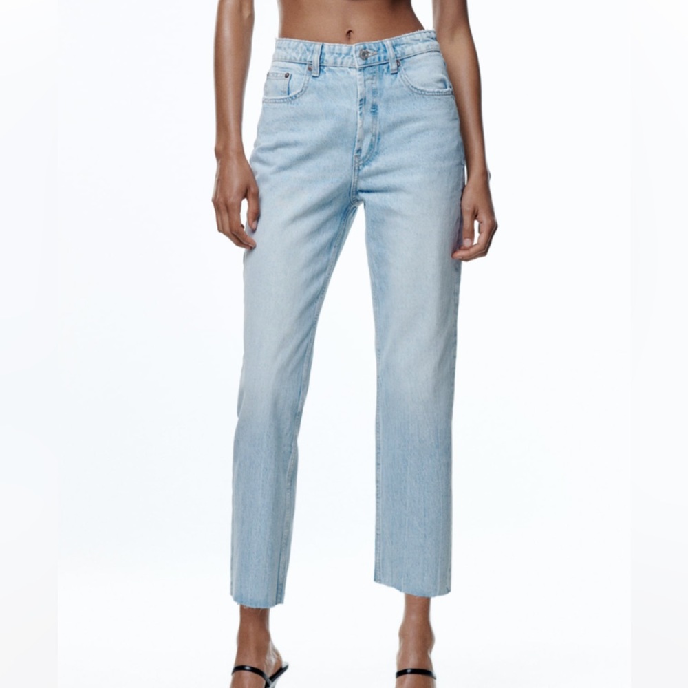 Zara high waisted blue jeans